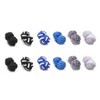 Yoursfs 6-Pair Set Gum Cufflinks, Round Braided Cufflinks, Rubber Cufflinks