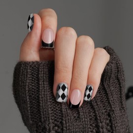 Canvalite 20Pcs Semi Cured Gel Nail Strips Kit for Women, Gel Nail Wraps Soft Press Ons Gel Nail Stickers Require UV Light for Home DIY Nail Art Salon Quality Gel Polish Strips