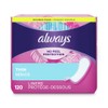 Always 10796Pk Dailies Thin Liners, Regular, 120/Pack