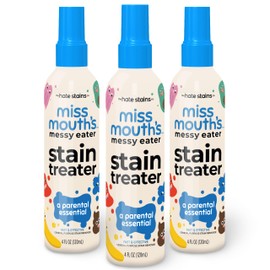 Miss Mouth's Miss Mouth's Messy Eater Stain Treater Spray - 4oz 3 Pack Stain Remover - Newborn & Baby Essentials - No Dry Cleaning Food, Grease, Coffee Off Laundry, Underwear, Fabric