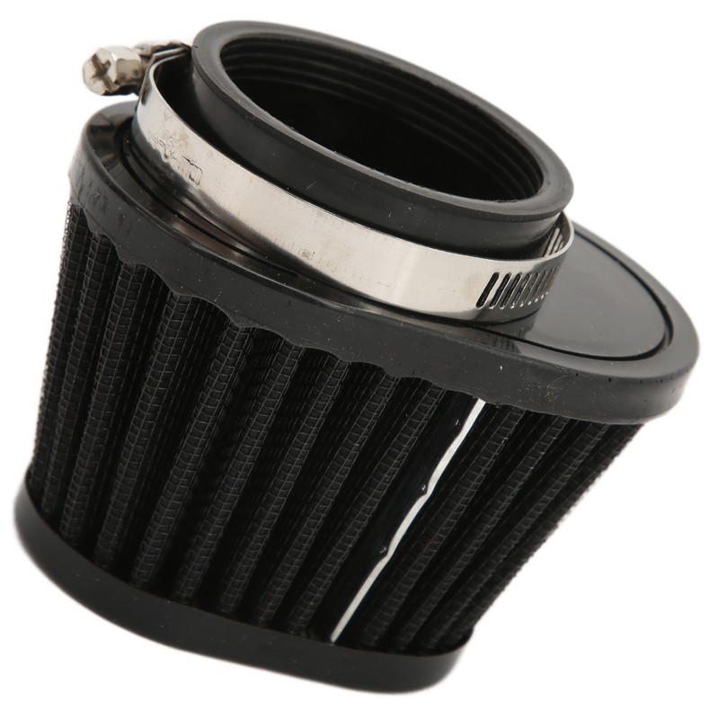 51mm/2in Motorcycle Air Filter ClampOn Dustproof Rubber Black Replacement for