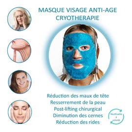 Kalte Gesichtsmaske | Gelperlen | Beruhigend – Anti-Falten – Anti-Schwellungen – Straffend | kalt oder warm | beliebig wiederverwendbar