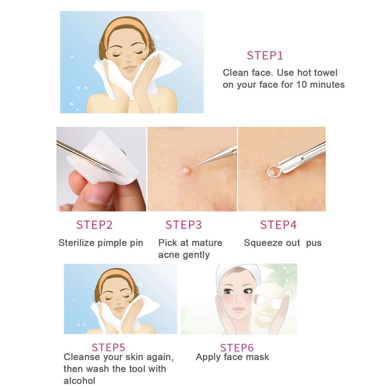 Acne Needle Black Remove Acne Pores Care Exclusive Kit Getting