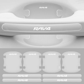 RAV4 Door Handle Protector, Suitable for All Series, Car Parts, Door Handle Protection, Scratch-Resistant, Exterior Parts, Seal, Sticker Cover, Includes Exclusive Logo, Easy Installation, Set of 8