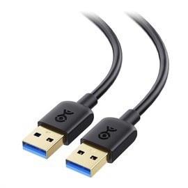 Cable Matters 2-Pack USB 3.0 Cable 3ft, USB to USB Cable/USB A to USB A Cable/Male to Male USB Cord/Double USB Cord in Black