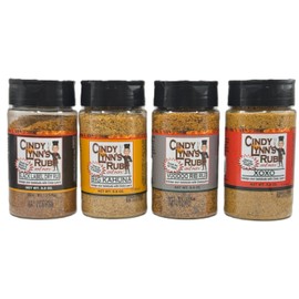 Cindy Lynn's Great Ribs Dry Rub & Seasoning Variety Pack - 4-Pack of our Best Rib Seasonings - Black Label, Voodoo Rib, Big Kahuna and XOXO (5.5oz)