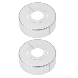 YINETTECH 2pcs 62 x 20mm Shower Split Decorative Cover Shower Rosette Cover Shower Fittings 3 Sizes in 1 Cover Rosette Divided for Diameter 21mm 26mm 33mm