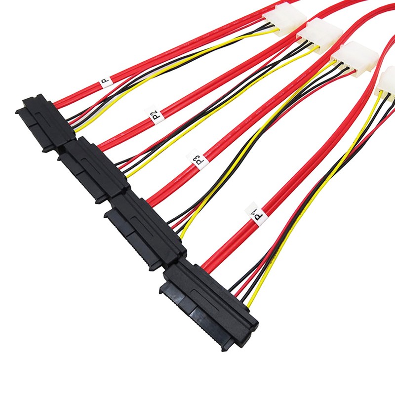 Mini SAS 36P SFF8087 To 4 SFF 8482 29P SAS