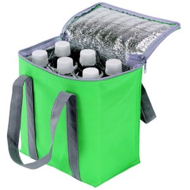 Epios Pop Color Thermal Cooler Bag (16.9 fl oz (500 ml) Bottles x 6 Bottles, Green