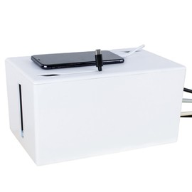 Cable Box, Cable Box, Storage Box, Cable Management Box, Cable Organisation, Hide Tangled Cables, Power Strips for Children and Pets, Desk Organiser (Medium 26 x 16 x 14 cm)