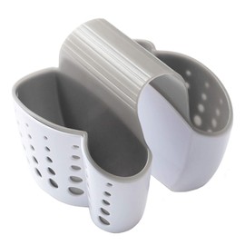 jinminamz Kitchen Sink Organiser Caddy Organiser Kitchen Utensil Holder Sponge Holder Kitchen Bathroom Storage (1 Piece)