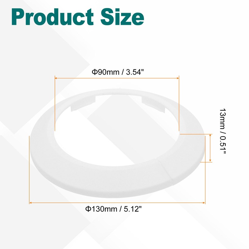 sourcing map Escutcheon Plate, 2Pcs 90mm - Fit 3.5" Outer