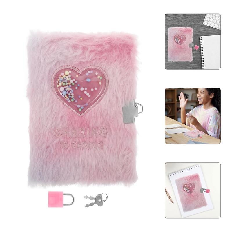 ibasenice Girl's Diary Notebook with Lock Notebooks for The Notebook