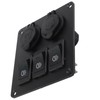 Car Marine 3+2combination LED Single Rocker Green Light Switch+Car Charger