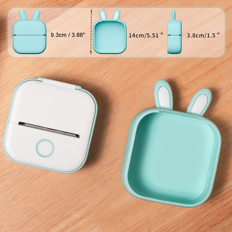 Memoking T02 Protective Case-Bunny Ears Shape Soft Silicone BPA-Free Cute