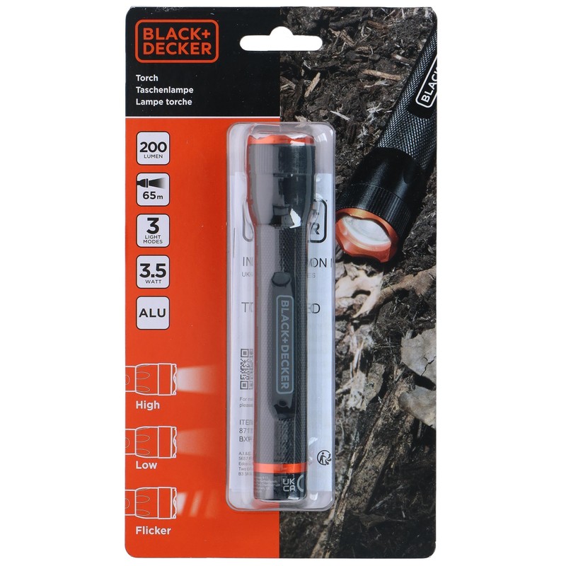 BLACK+DECKER LED Torch 200 Lumen - 3.5 W - 65