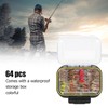 64 Pcs Fly Fishing Flies Stainless Steel Colorful Fishing Lure