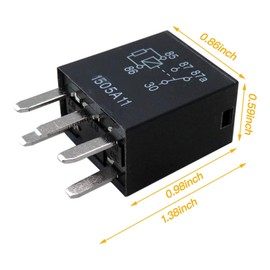 2Pcs G8V-RH-1C7T-R-DC12 Power Relay with 5-Pin, 12vdc 278002822 7866 D1780C 301-1C-C-R1-U01 for GM Equipment Black Multi-Purpose Relay Fuel Pump Relay by YTXXDEUS