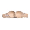 YANDW Strapless Lightly Padded Full Figured Coverage Bra Clear Back