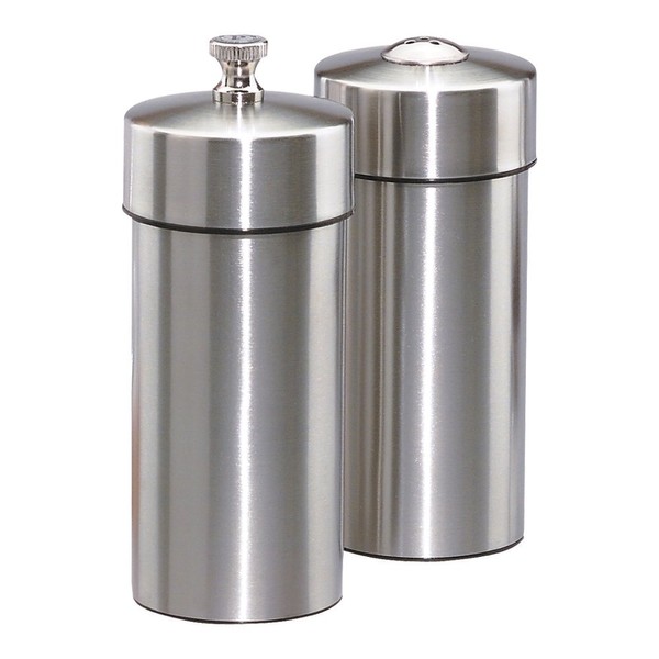 Chef Specialties 5.5 Inch Futura Stainless Pepper Mill and Salt Shaker Set