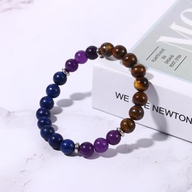 Cupimatch Women's Healing Crystal Bracelet: Stretch Bracelet Elastic Women's Bracelet Natural Stone Bracelet for Yoga Meditation and Anxiety Relief