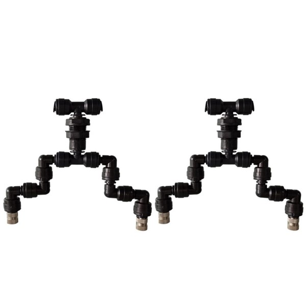 Lpraer 2PACK Reptile Mister Nozzles, 360° Cooling Mist Nozzles, 1/4''