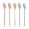 Pack of 5 plastic spoons, long spoons, plastic egg spoons,