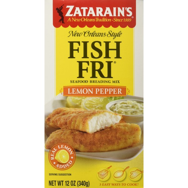 Zatarain's Fish Fry Lemon Pepper, 12-ounces (Pack of12)