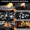 NUPICK 20 Pound Fire Glass, 1/2 Inch Reflective Fire Glass,