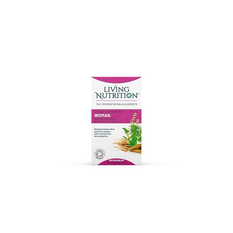 Living Nutrition Organic Fermented Women with Ashwagandha, Shatavari and Holy