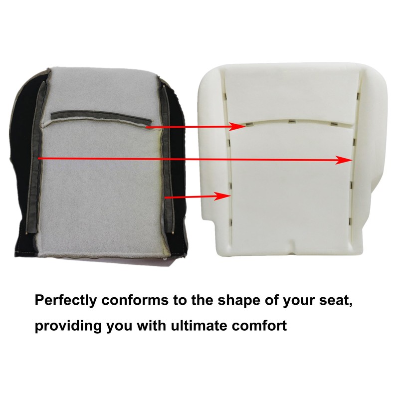 GXARTS Driver Side Bottom Replacement Perforated Leather Seat Cover Tan