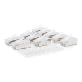 RJ45 8 Core FTP Cat.6 Male Plug Ideal for High Speed Computer Networking Supplied in Bags of 10 Specially designed for installations requiring interference protection.