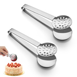 Guduling 3 pcs Teabag Squeezer Tool,Stainless Steel Tea Bag Squeezer,Round Teas Bags Squeezers - 6inch Teas Bags Strainer Clips or Sugar Ice Cube for Kitchen Bar Tools(Silver)