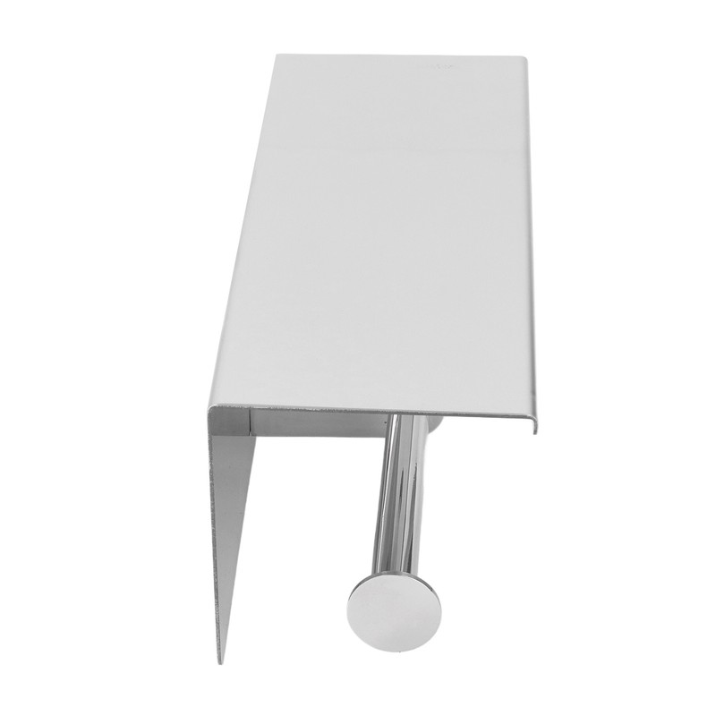 Stainless Steel Toilet Paper Holder with Shelf Self Adhesive Punch