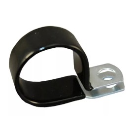 Del City NEW 3/8" DIA Vinyl Coated Steel Loom Clamps 1/2" WIDE 17/64" HOLE 10pcs Black