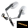 TCMT Pair of Motorcycle Chrome Rear View Mirrors Fits For