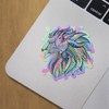 Holographic Decal Stickers of Ethnic Lion Premium Waterproof Vinyl Decal