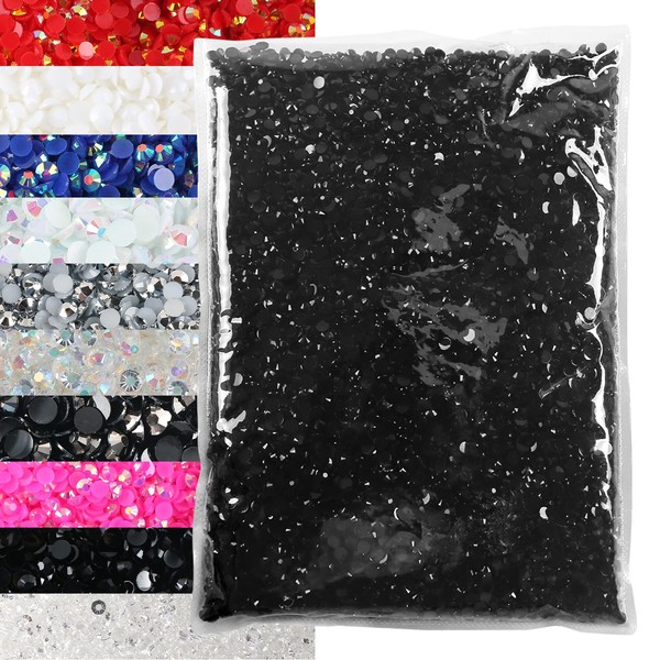 50000pcs Bulk Resin Rhinestone,Wholesale Flat Back Jelly AB Resin Rhinestones,