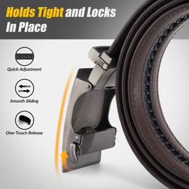 BELTROAD Men Ratchet Belt Buckle Only Replacement Belt Buckle Automatic Click Buckle for 1 3/8" Slide Belt Straps Adjustable