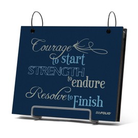 Gone For a Run BibFOLIO Race Bib Album | Bib Holder Courage to Start | Navy
