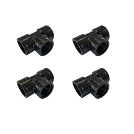 PP Thread Fitting T-Piece Hose Connector PN10 Fittings 1 x 1 x 1 Inch Internal Thread Pack of 4