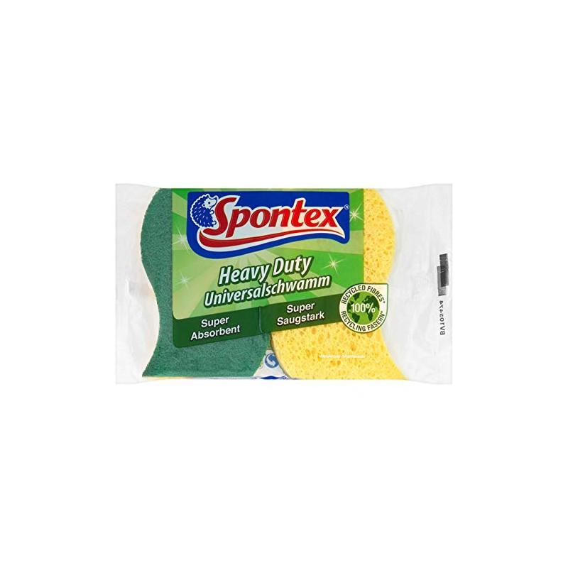 Spontex Heavy Duty Super Absorbent 2 Sponge Scourers
