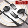 VANVRO Matte Black Silverware Set, 20-Piece Stainless Steel Flatware Set,