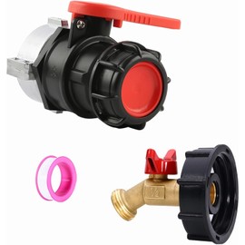 Baieasy IBC Tote Valve, 75 mm NPT DN50 Tote Tank Adapter Ball Valve, 2.95" Coarse Thread Connector Replacement, 2''Coarse Thread IBC Tote Adapter for IBC Tote Water Liquid Containe