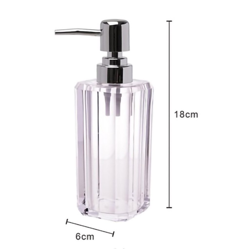 WAIT FLY Acrylic Soap Dispenser with Pump, Soap Bottle, Dish