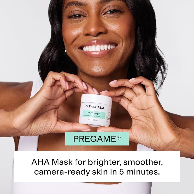 Clearstem Pre-Game Lighting Face Mask with AHA Exfoliator - Skin