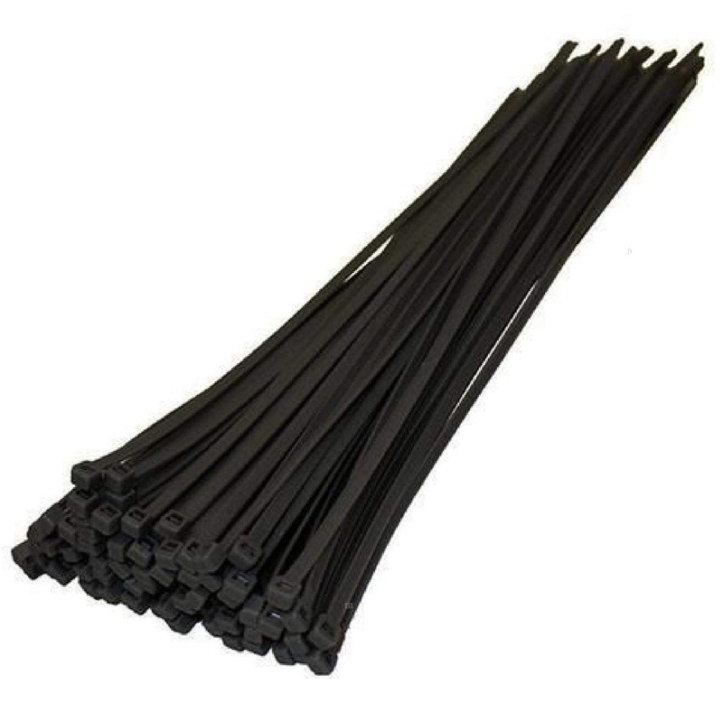 10 x Black Long Cable Ties 450mm x 7.6mm Wide