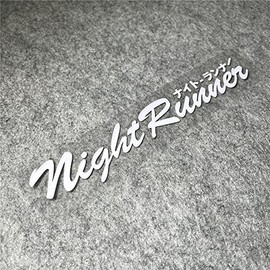 Night Runner Car Styling and Decals Vinyl Auto Rear Windshield Window Door Decorate Stickers Applique (80cmx14.5cm, White)