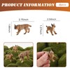 Luckforest Mini Lynx Figurines, 4 Pcs Miniature Lynx Figurines Animal