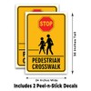 Stop Pedestrian Crosswalk (24" X 36") Standard A-Frame Signicade, Includes